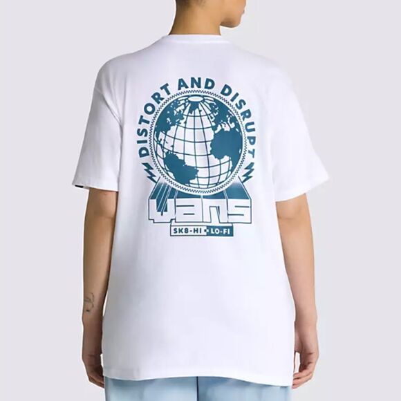 VANS DISTORT AND DISRUPT MENS SHORT SLEEVE T-SHIRT - WHITE - Picture 2 of 6